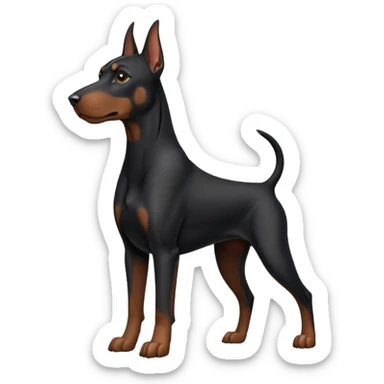 black doberman Y3 sticker