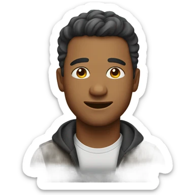 30 year old man Smiling with eyes closed sticker