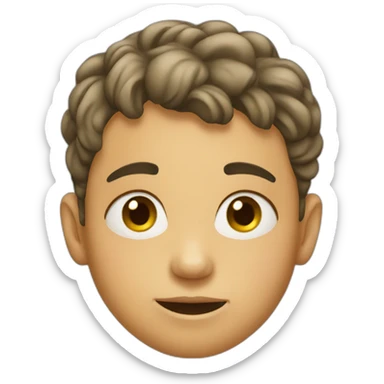 Young boy with acne sticker