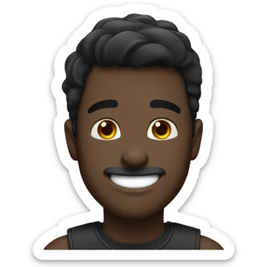 Caballo negro sonriendo  sticker