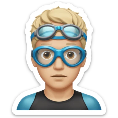 Underwater man face sticker