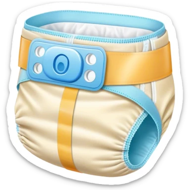 Baby diaper with plastic tapes sticker