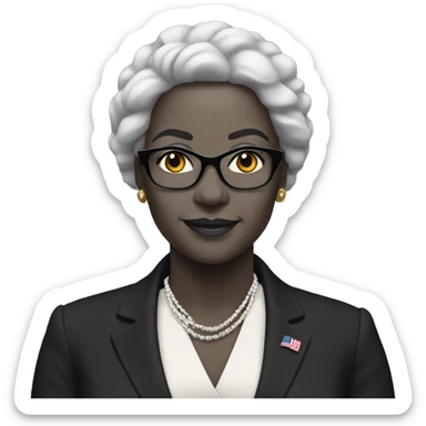Black woman president on tv  sticker