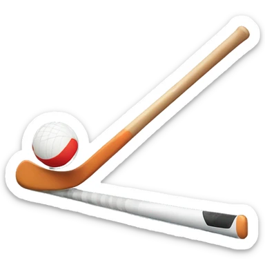 Field Hockey stick and ball sticker