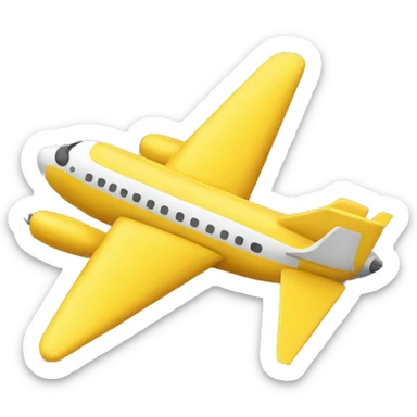 A yellow airplane aside sticker