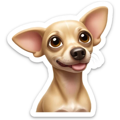 Chihuahua dachshund mixed dog￼￼ sticker