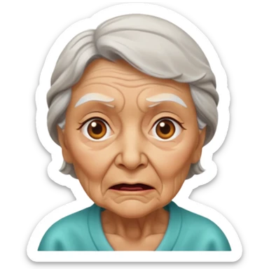 old lady head slap sticker