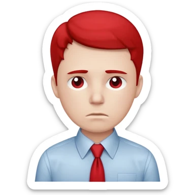 sad office worker sticker