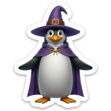 Penguin Wizard sticker