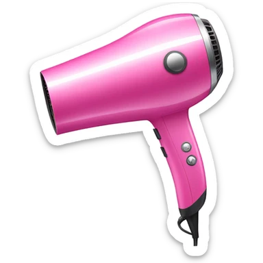 aesthetic pink hair dryer sticker