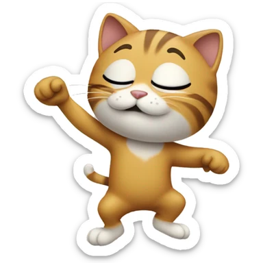 cat dab sticker