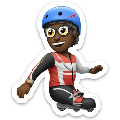 rollerblading magnifico  sticker