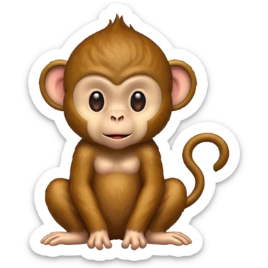 Monkey pooping sticker