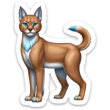 Scaley Shiny Glacial Rhypherior-Caracal-dog (full body) sticker