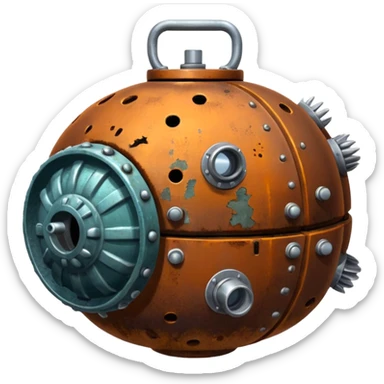 hyper realystic sea ​​mine sticker