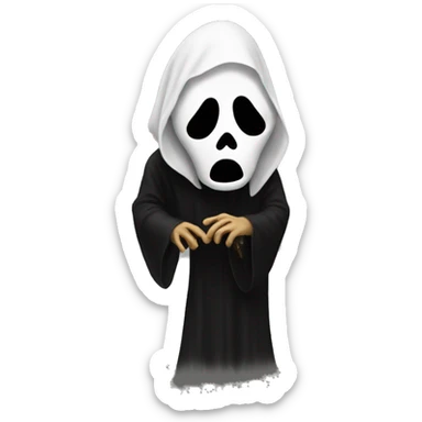 ghostface from scream movie sticker