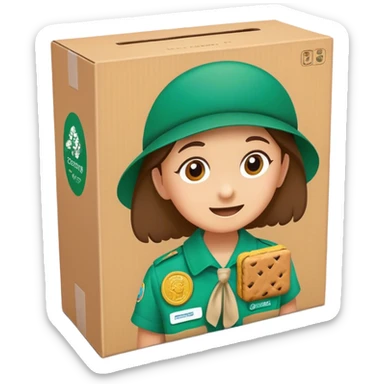 Girl Scout cookie box sticker