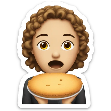 Ate and left no crumbs  with a plate and crumbs around the mouth sticker