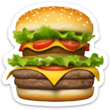 Hamburger with pickles sticker