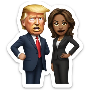 Trump vs kamala  sticker