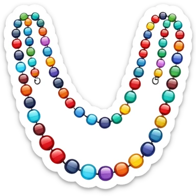 Colorful String Bead sticker