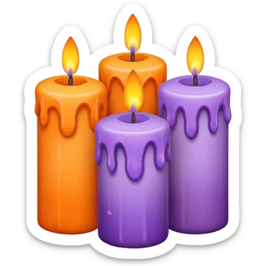 pastel halloween candles cozy sticker