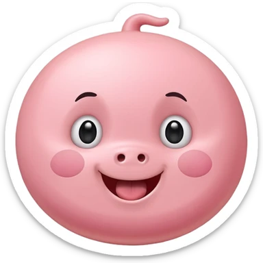 cute ham emoji that's excited or aggravated to encapsulate go ham sticker