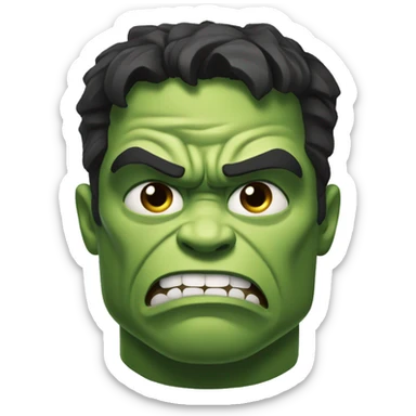 Perplexed hulk  sticker