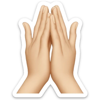hands praying sticker
