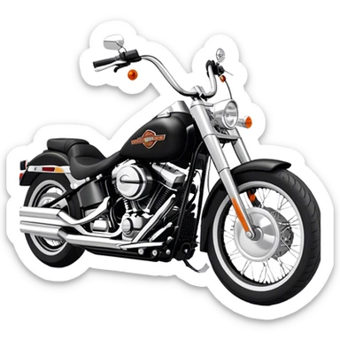 Harley-Davidson Cruiser - Harley-Davidson Softail (Model Year: 2021) (Iconic colour: Black) sticker