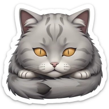 Sad anime dead cat sticker