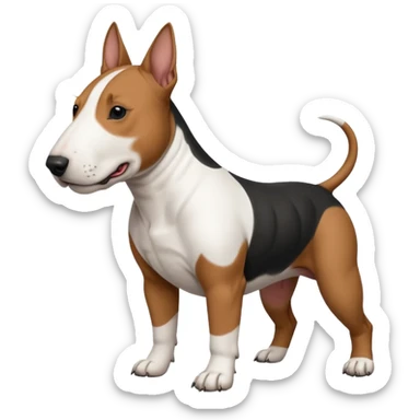black Bull terrier sticker