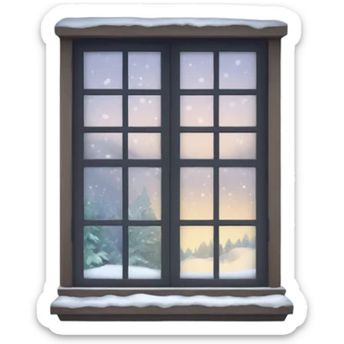 Snow night window sticker