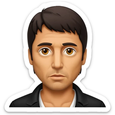 Tony Montana with a scar
 sticker