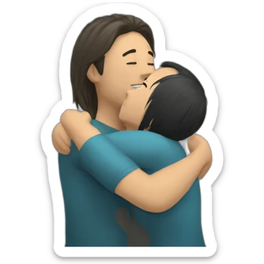 russian hugs kazakh sticker