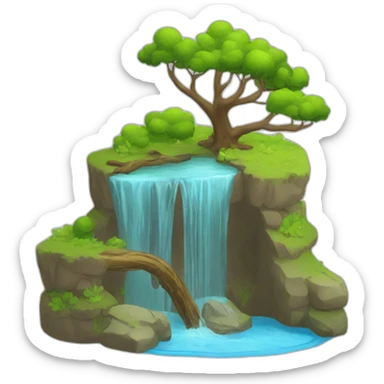 water spring 2.5D sticker