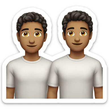 Spanish Twin brothers young adults sticker