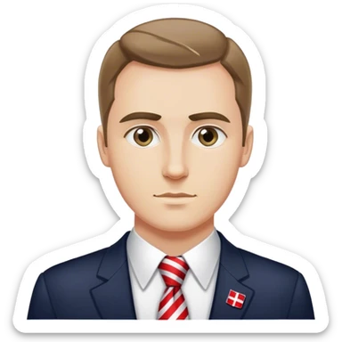 Man polish patriot poland tie
 sticker