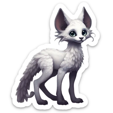 Cute Edgy Realistic Rare Fantasy eldritch Slim Vernid-Trico-Melprin-species by LiLaiRa, by Falvie, full body sticker