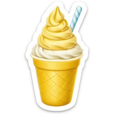 Dole whip in a yellow cup sticker