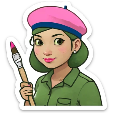 pink spam artist sticker