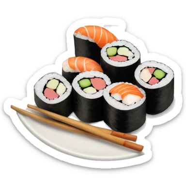 Sushi’s on plate sticker