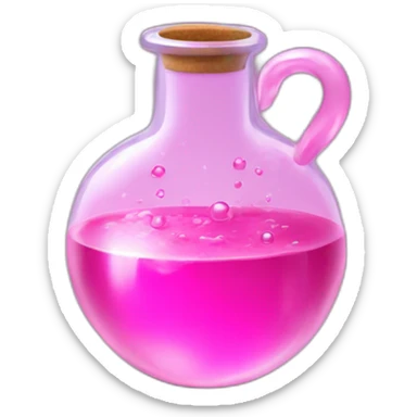 pink magic potion in beker sticker