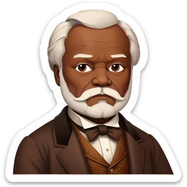 Cinematic Realistic portrait of Victor Hugo, shown as an iconic writer with intense, thoughtful eyes and richly detailed 19th‑century attire, rendered in warm, literary lighting that captures his creative spirit sticker