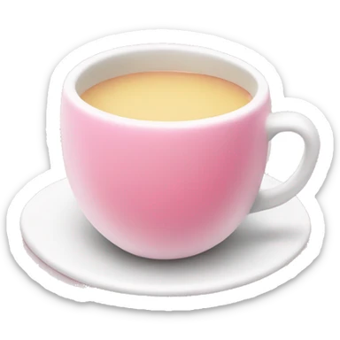 Pink tea with milk sticker