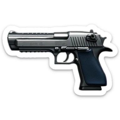one high quality and detailed  desert eagle with color on it sticker