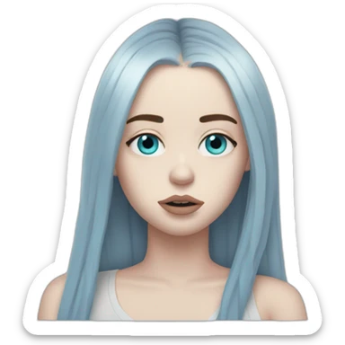 billie eilish with blues eyes sticker