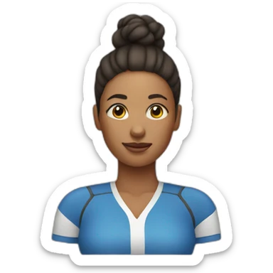 woman with ball thingys sticker