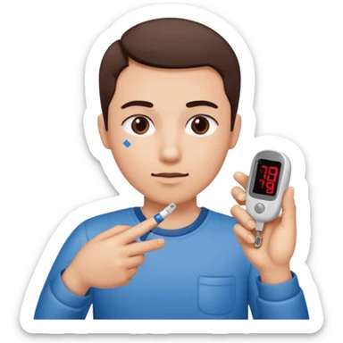 diabetes meter hand test finger blood sticker