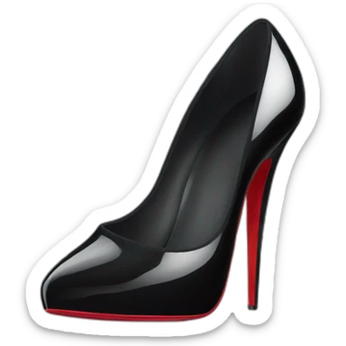 black louboutin glossy sticker